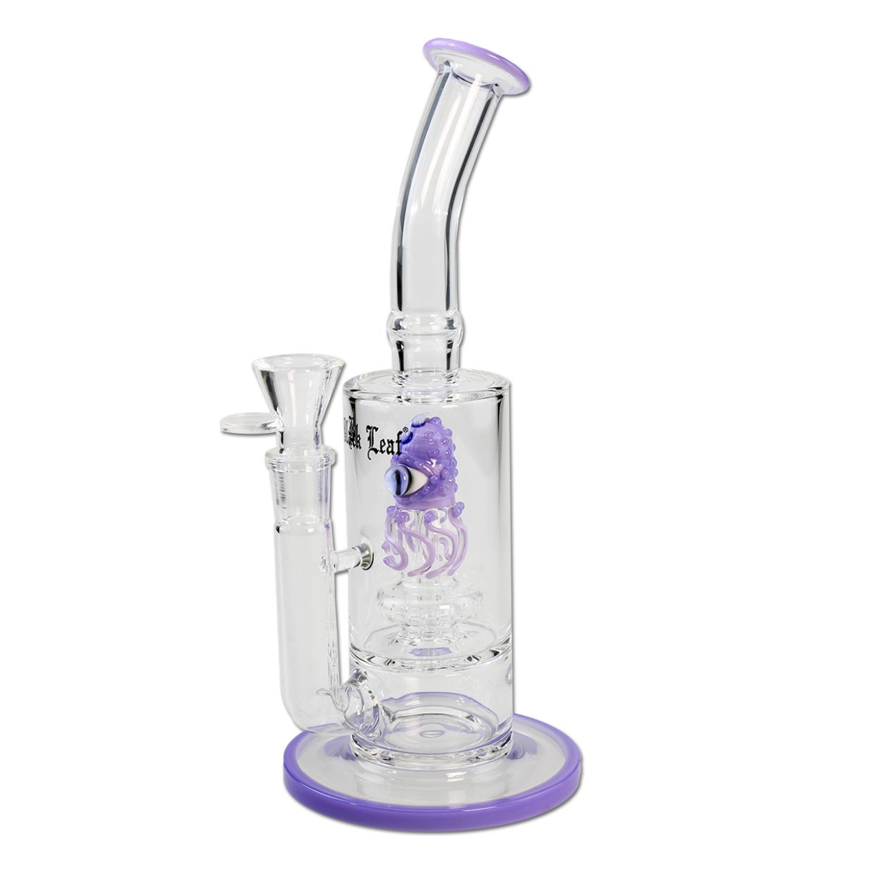 Black Leaf Octopus Bong Shower Head Perco purple