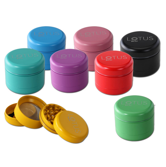 Black Leaf Lotus Grinder 4-part ceramic Coat Various Colours