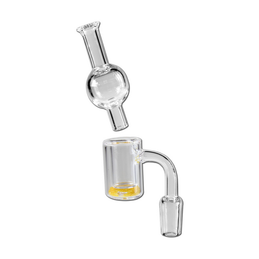 Glass Banger Set clear Grinding with Carb Cap