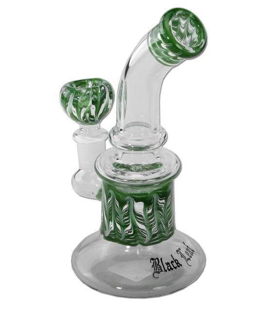 Black Leaf Glass Bubbler