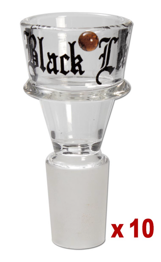 Black Leaf Glass Bowl for Screen 1pc
