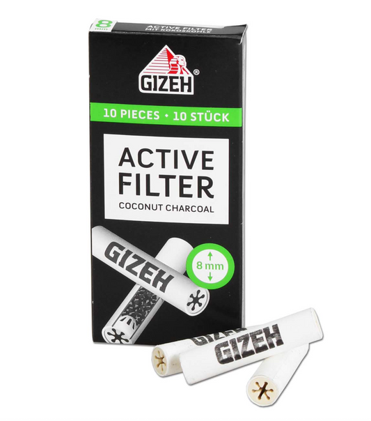 GIZEH Active Cones Filter 8 mm, Activated Charcoal Filters