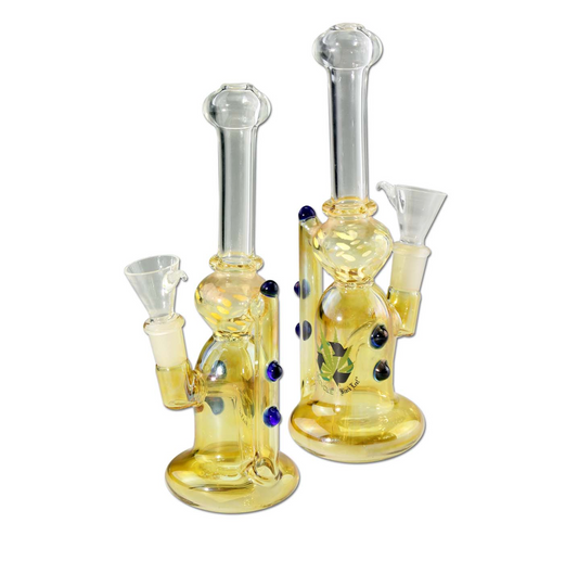Black Leaf Recycle Bong Golden