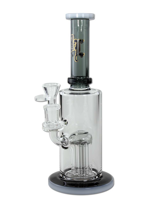 Black Leaf Percolator Bong Grey