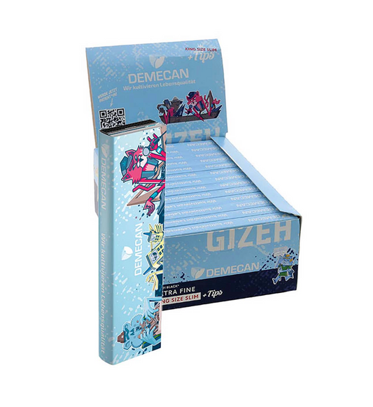 Demecan and GIZEH  Extra Fine Papers King Size Slim with Tips