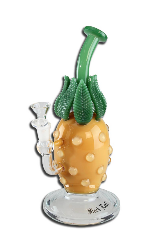 Black Leaf Pineapple Smoke Glass Bong