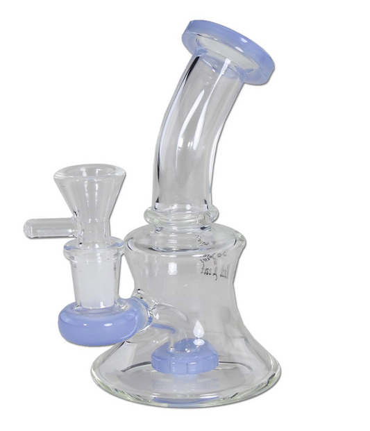 Black Leaf Glass Bubbler with Percolator